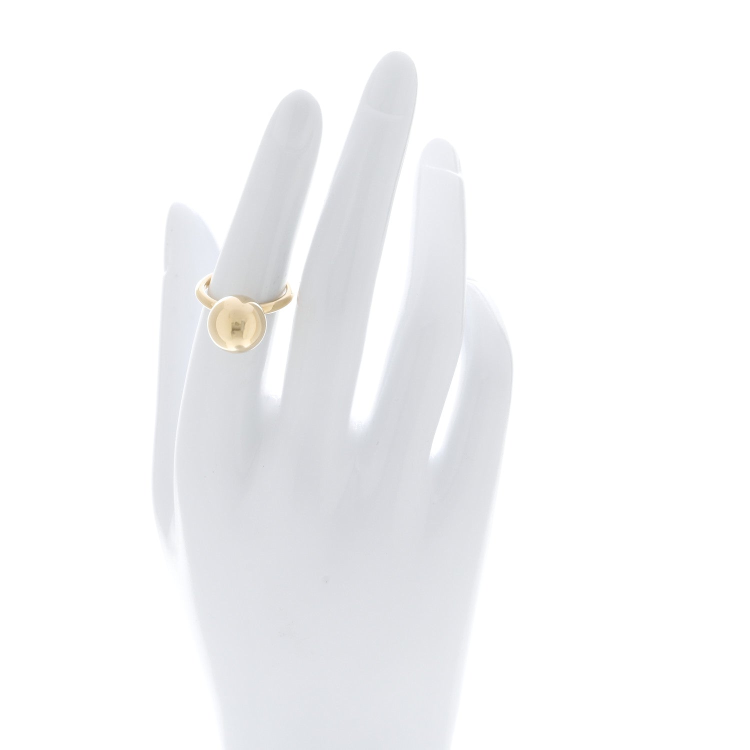 Tiffany 18K Yellow Gold 8mm Hardwear Ball Ring 52 6 2 of 5