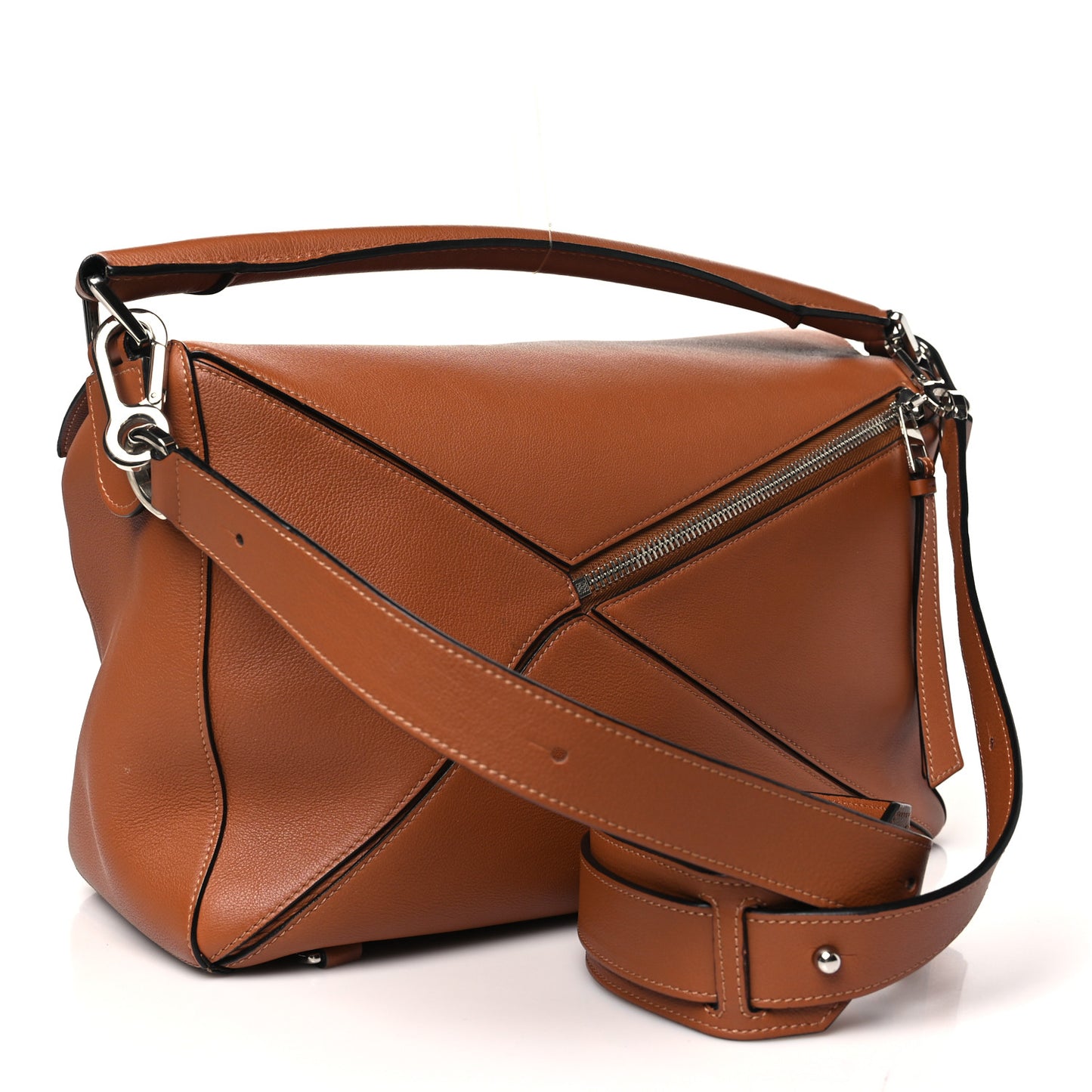 Calfskin Large Puzzle Bag Tan