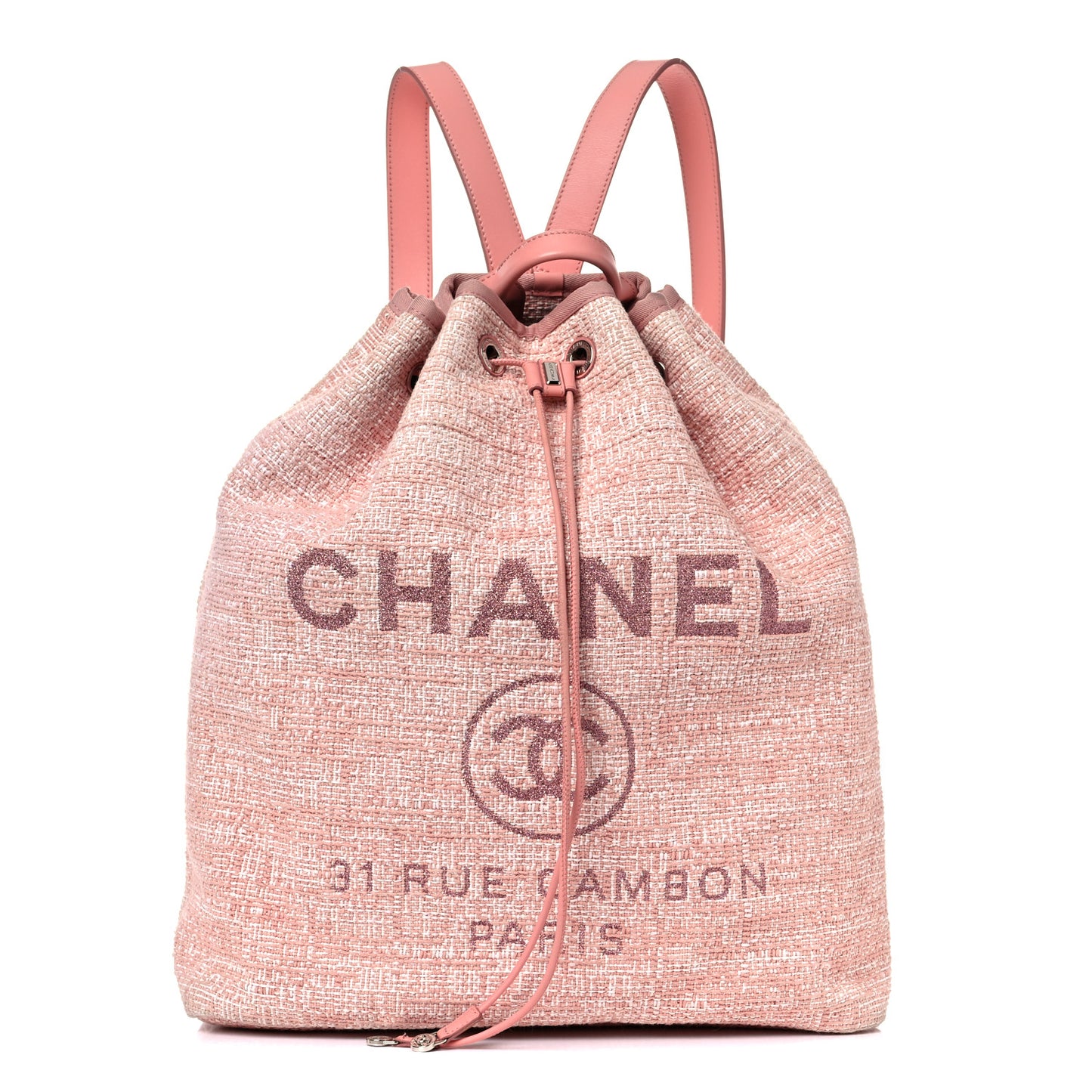 Canvas Large Deauville Backpack Pink