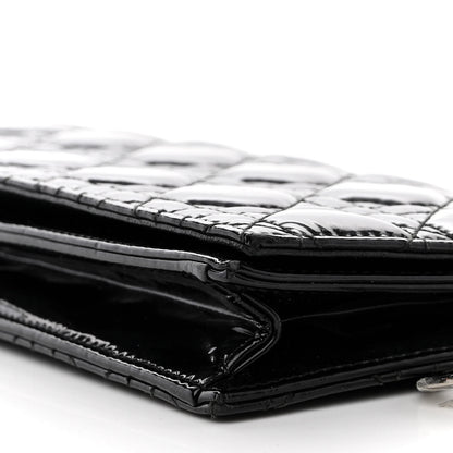 Christian Dior Patent Cannage Lady Dior Convertible Clutch Black 9 of 12