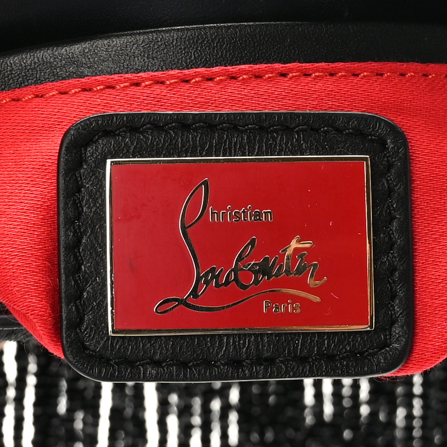 Christian Louboutin Pony Hair Patent Calfskin Mini Sweety Charity Fringe Crossbody Bag Black 6 of 8
