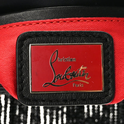 Christian Louboutin Pony Hair Patent Calfskin Mini Sweety Charity Fringe Crossbody Bag Black 6 of 8