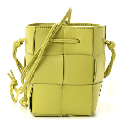 Bottega Veneta Nappa Maxi Intrecciato Mini Cassette Bucket Bag Kiwi 1 of 9