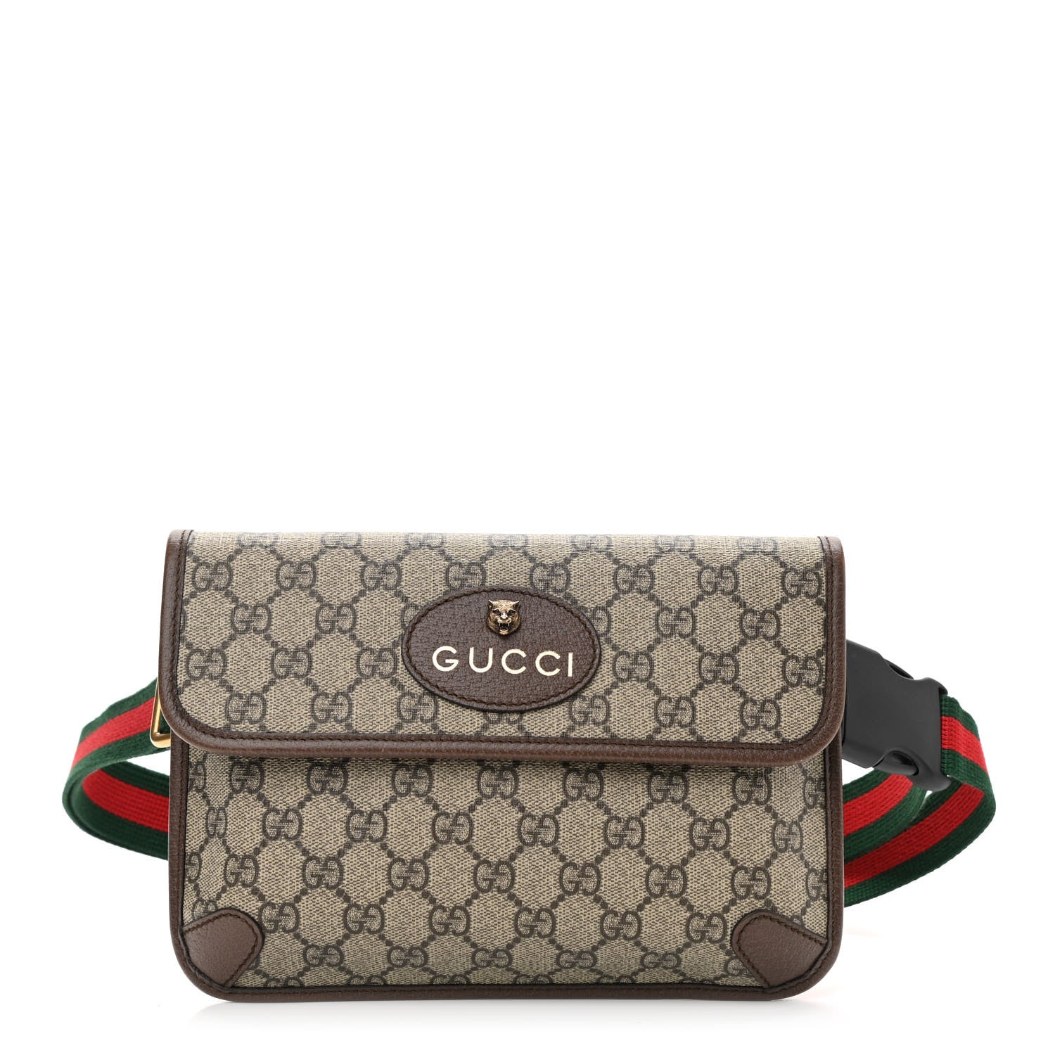 Gucci GG Supreme Monogram Neo Vintage Web Belt Bag Brown 1 of 10