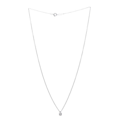Tiffany Platinum Diamond .18ct Solitaire Pendant Necklace 3 of 6