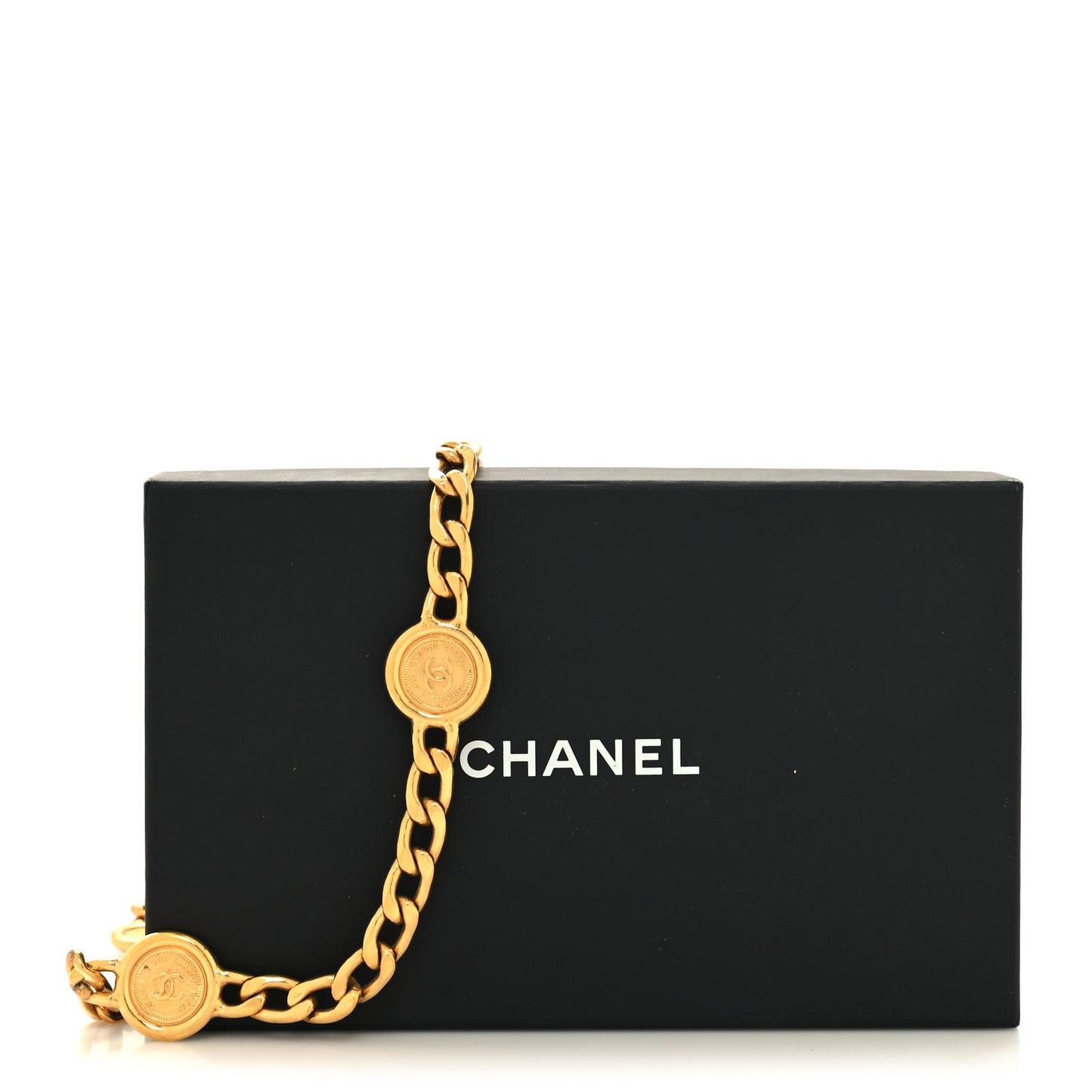 CC Medallion Chain Belt Gold