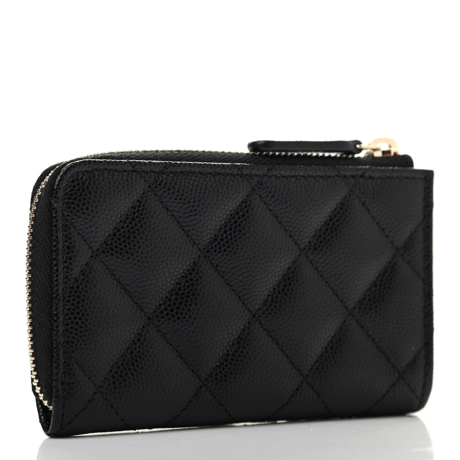 Chanel Caviar Quilted Zipped Key Holder Case Black 3 of 7
