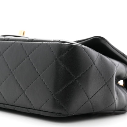 Chanel Lambskin Quilted Mini Rectangular Flap Black 10 of 11