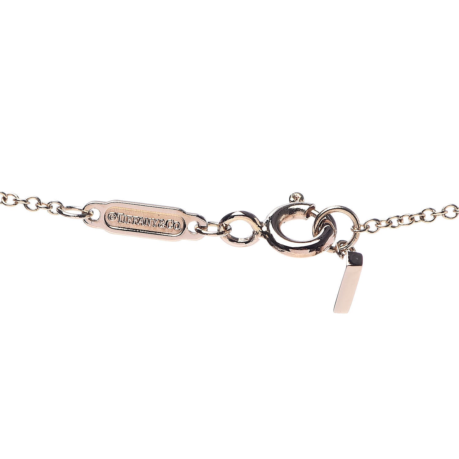 Tiffany 18K Rose Gold T Smile Pendant Necklace 5 of 6