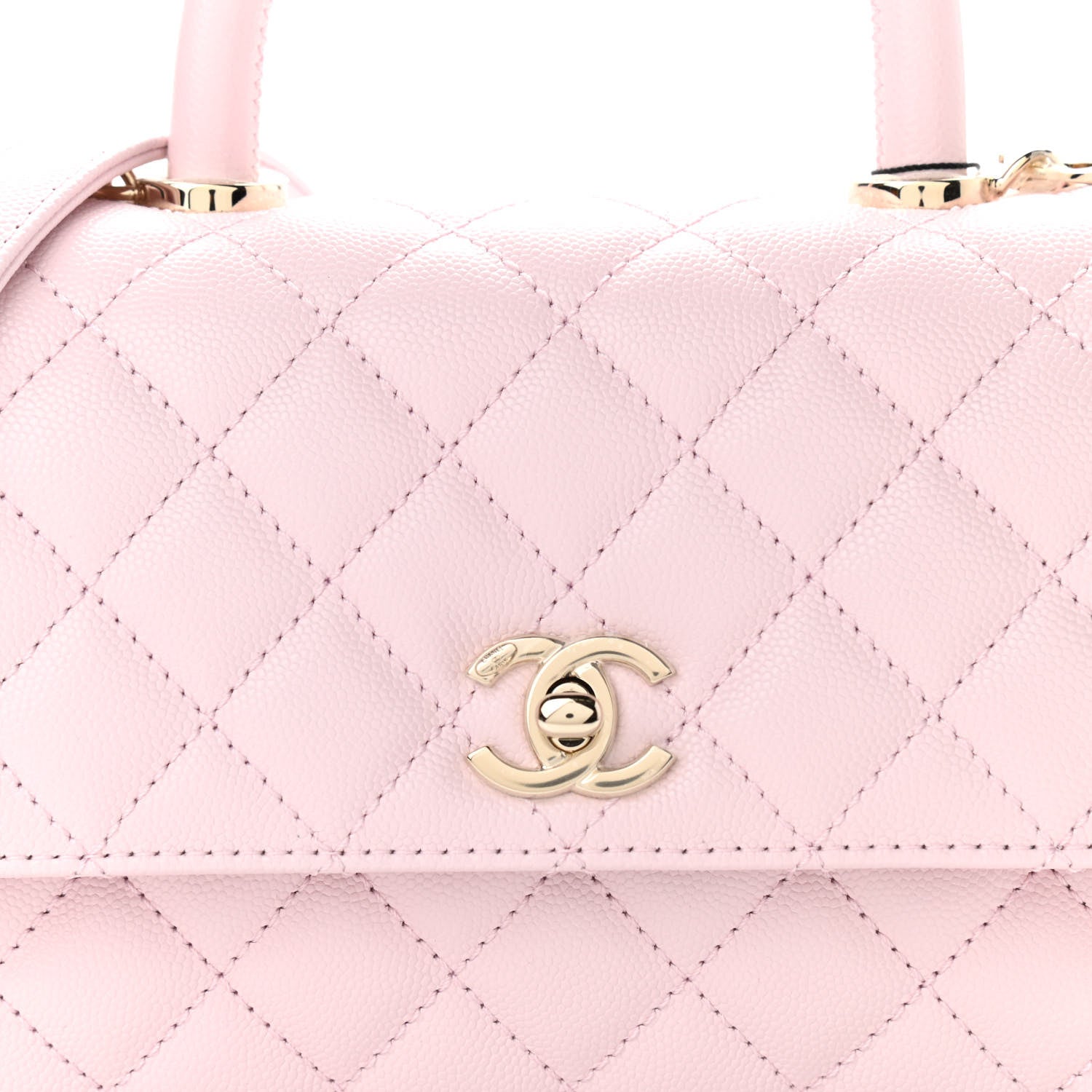 Chanel Caviar Quilted Mini Coco Handle Flap Light Pink 10 of 11