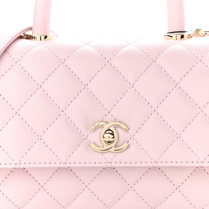Chanel Caviar Quilted Mini Coco Handle Flap Light Pink 10 of 11