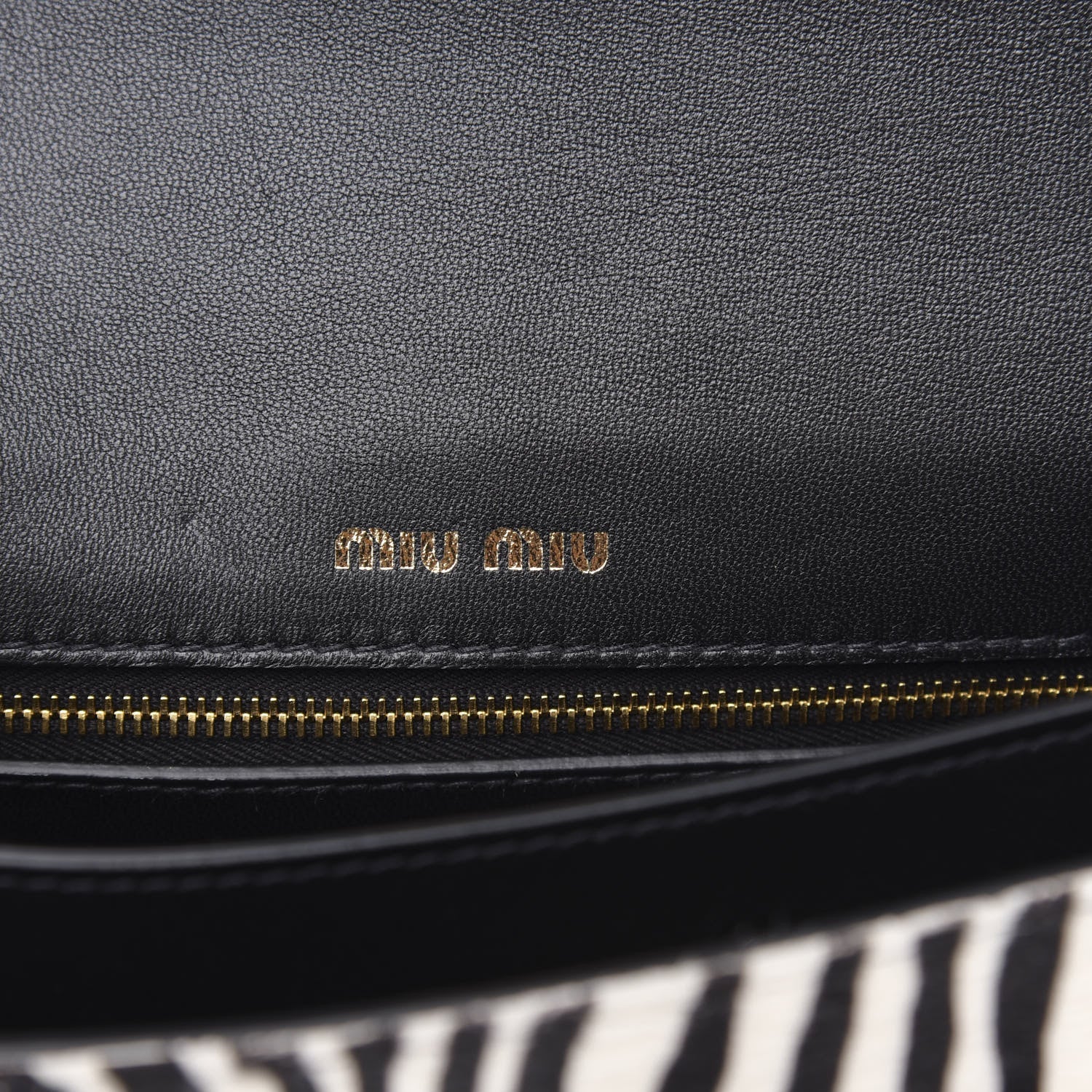 Miu Miu Cavallino Pony Hair Shoulder Bag White Black 6 of 10
