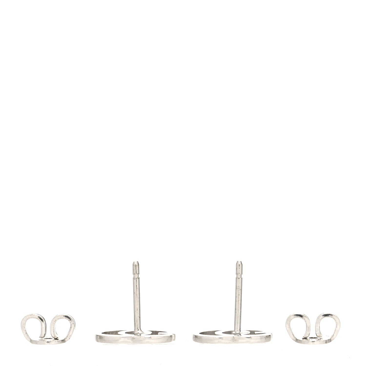 Gucci 18K White Gold GG Tissue Stud Earrings 3 of 5
