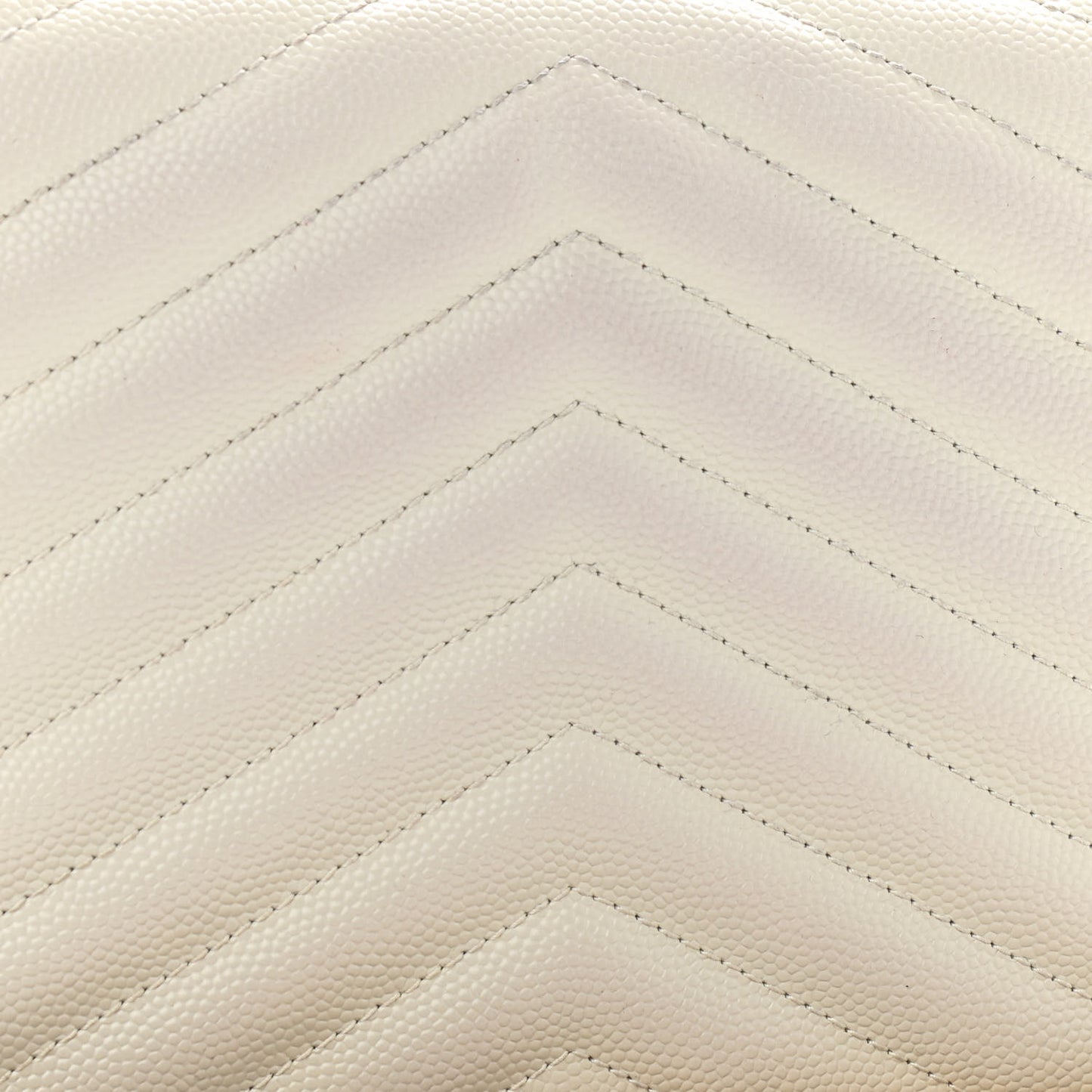 Grain De Poudre Matelasse Chevron Monogram Envelope Chain Wallet Crema Soft