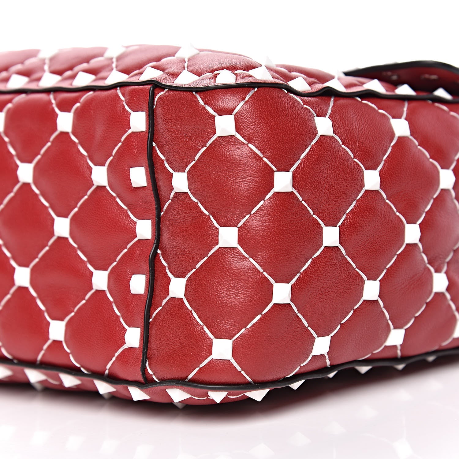 Valentino Garavani Lambskin Large Free Rockstud Spike Shoulder Bag Rosso Valentino 9 of 9