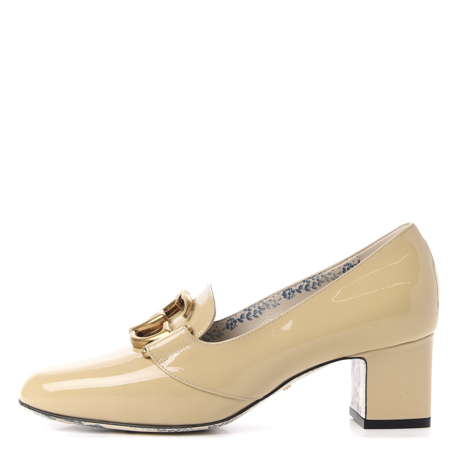 Gucci Vernice GG Victoire 55mm Loafer Pumps 37 Sand Storm 1 of 11