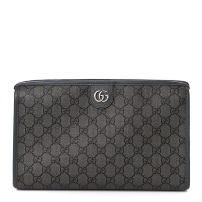 Gucci GG Supreme Monogram Ophidia GG Toiletry Case Grey Black 1 of 10