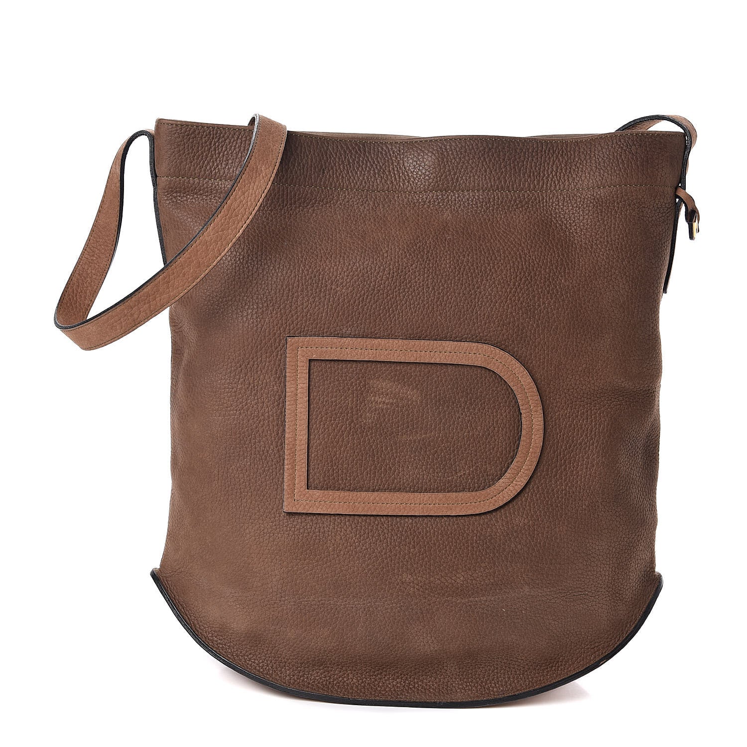Delvaux Nubuck Le Pin Shoulder Bag Brown 1 of 9