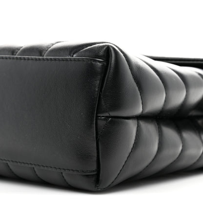 Saint Laurent Calfskin Y Quilted Monogram Small Loulou Chain Satchel Black 10 of 10