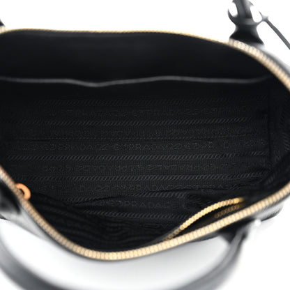 Prada Vitello Daino Small Tote Black 5 of 12
