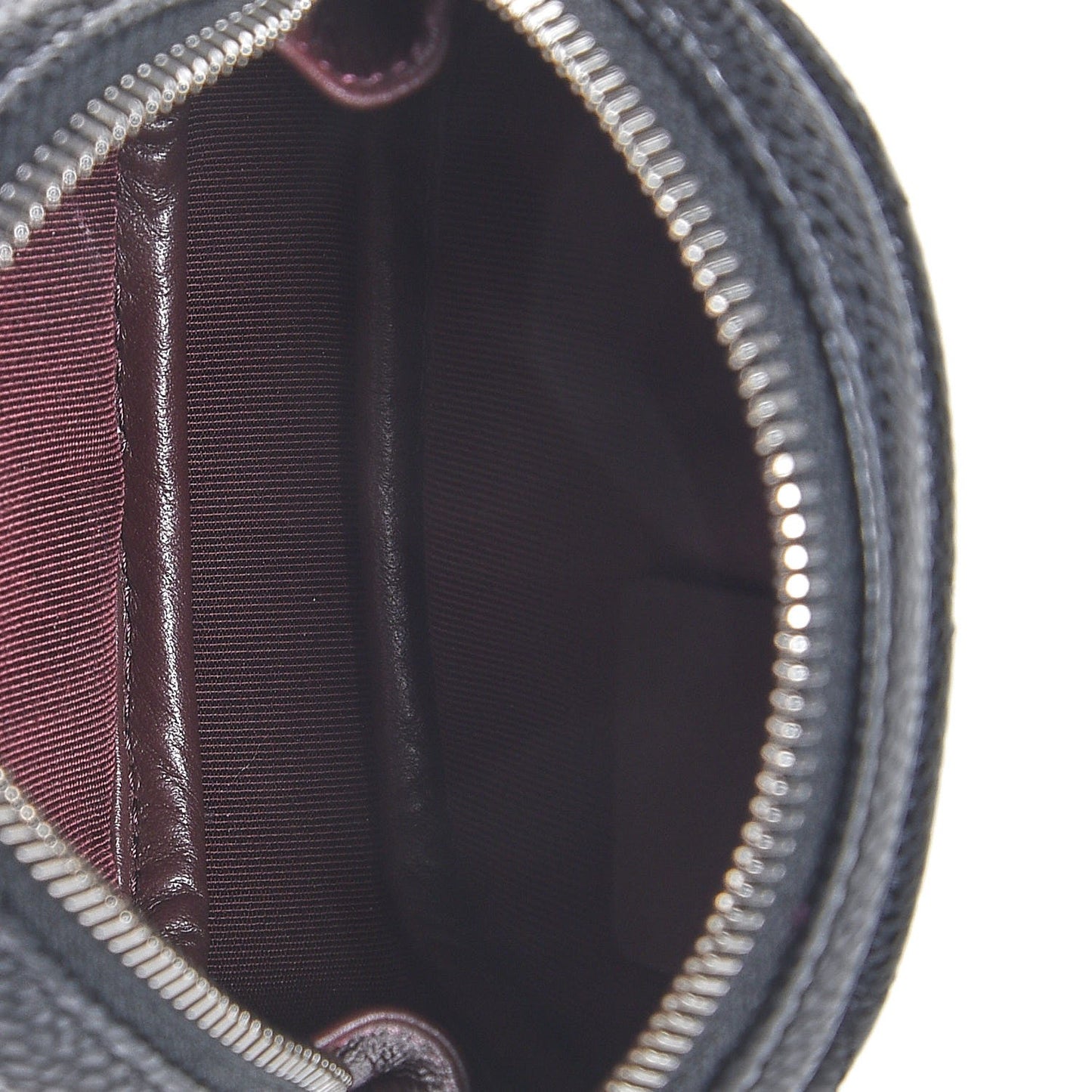 Caviar Quilted Zip Around Classic Coin Purse Black