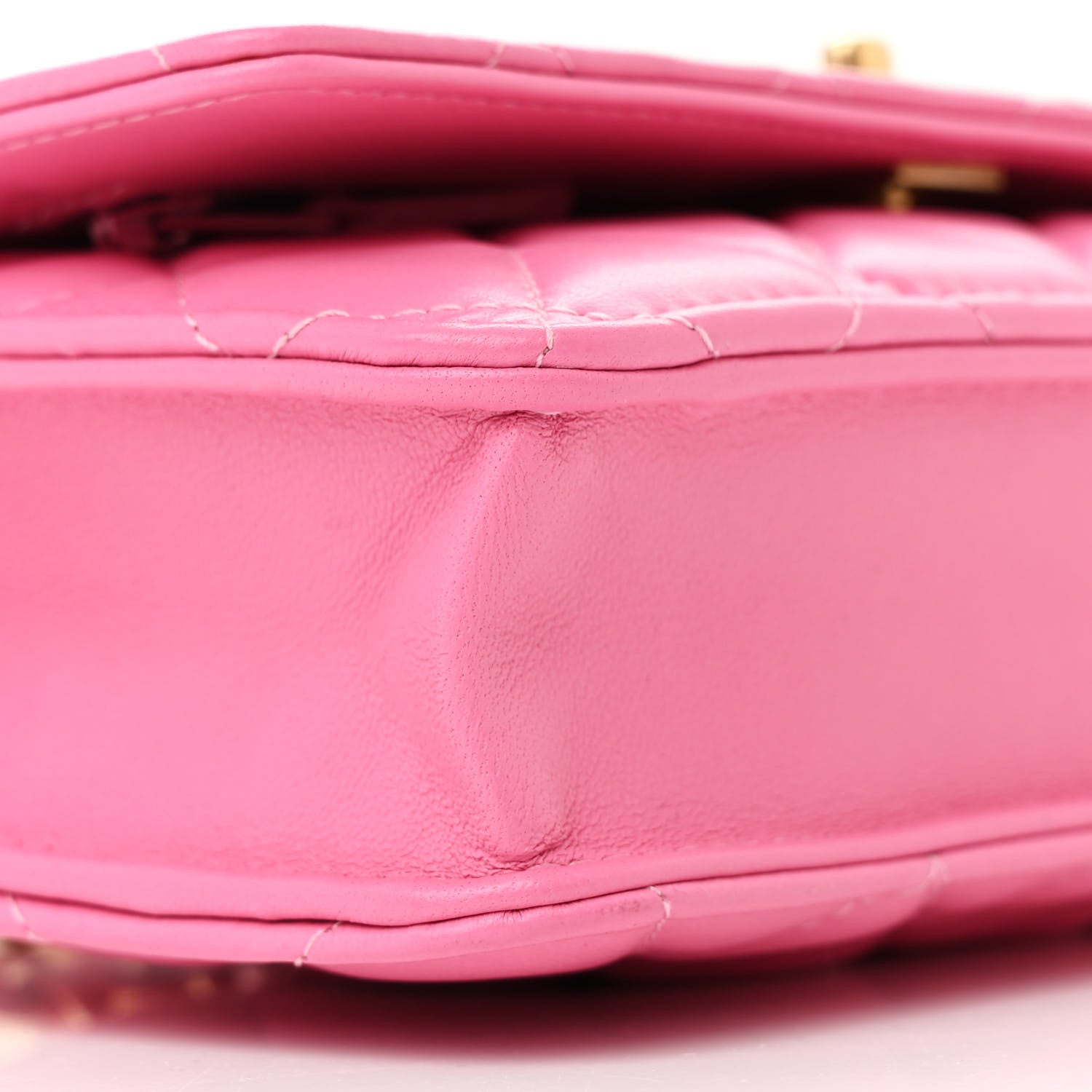 Chanel Lambskin Quilted CC Pearl Crush Wallet on Chain WOC Pink 10 of 12