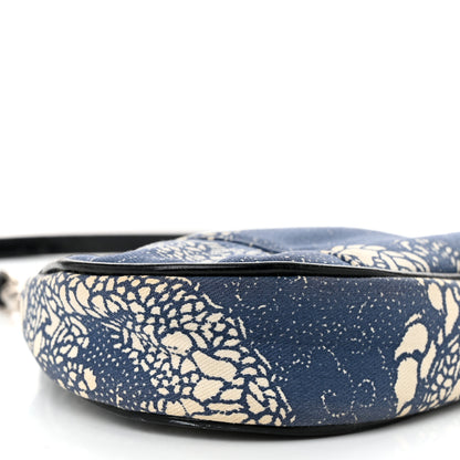 Christian Dior Canvas Dragon Print Mini Saddle Pochette Blue 9 of 10
