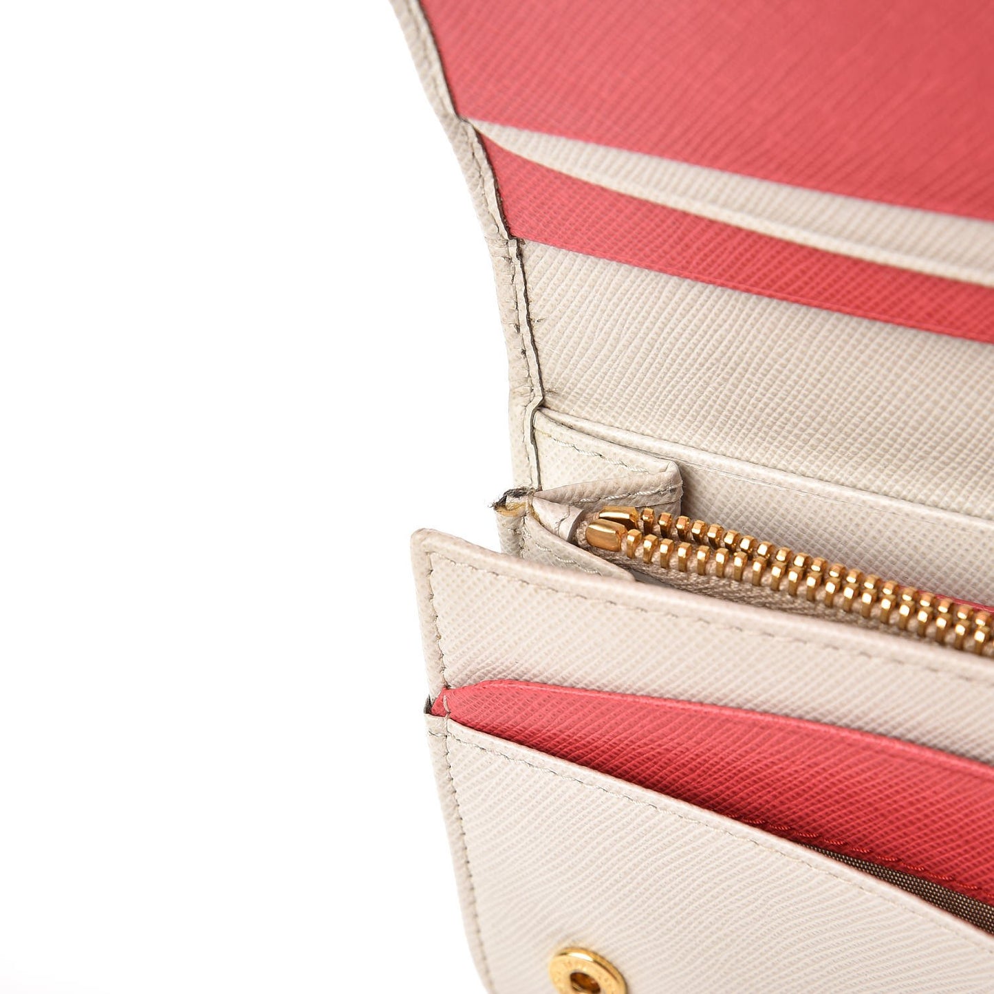 Saffiano Colour Continental Flap Wallet Talco Hibiscus