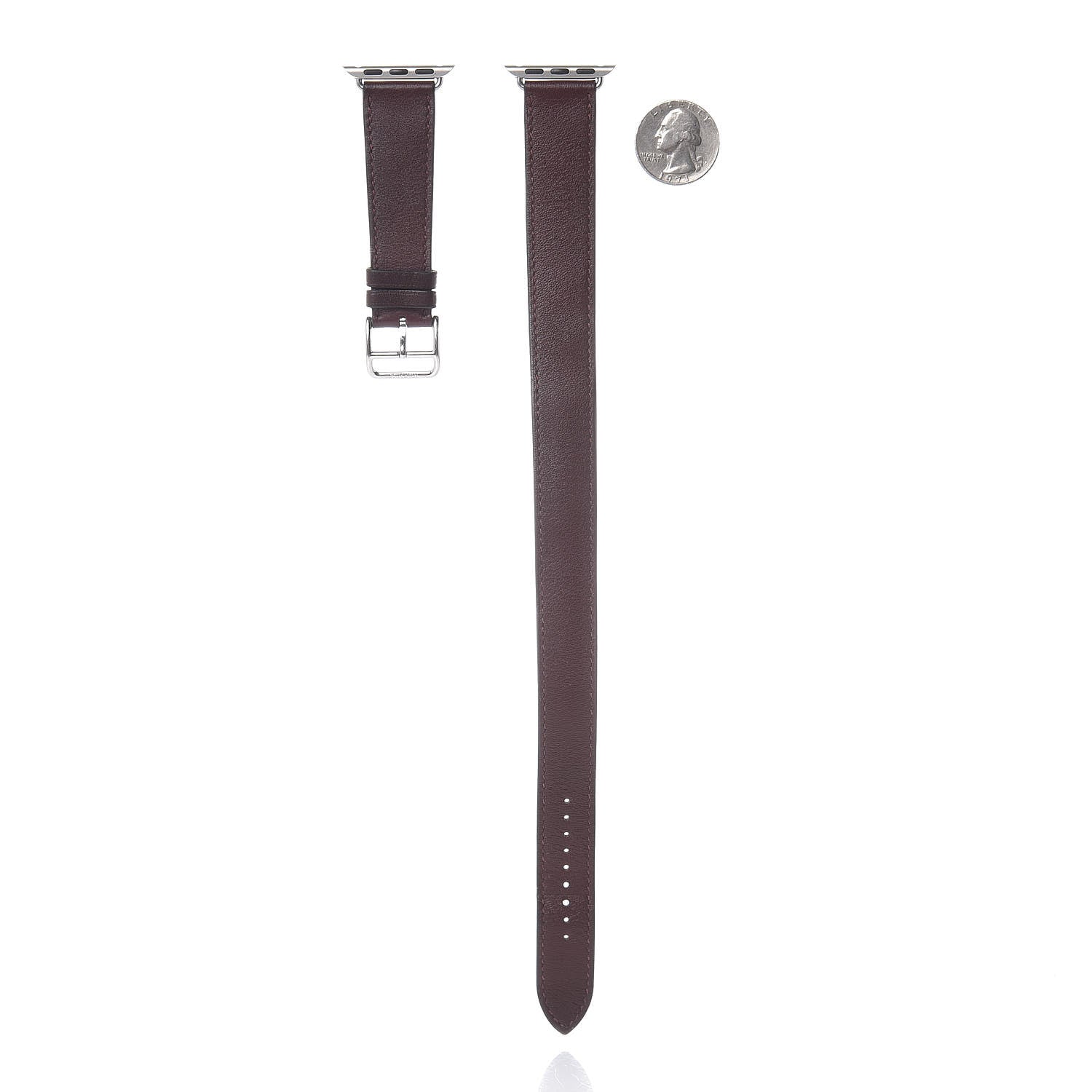 Hermes Swift 38mm Apple Watch Double Tour Band Bordeaux 2 of 9