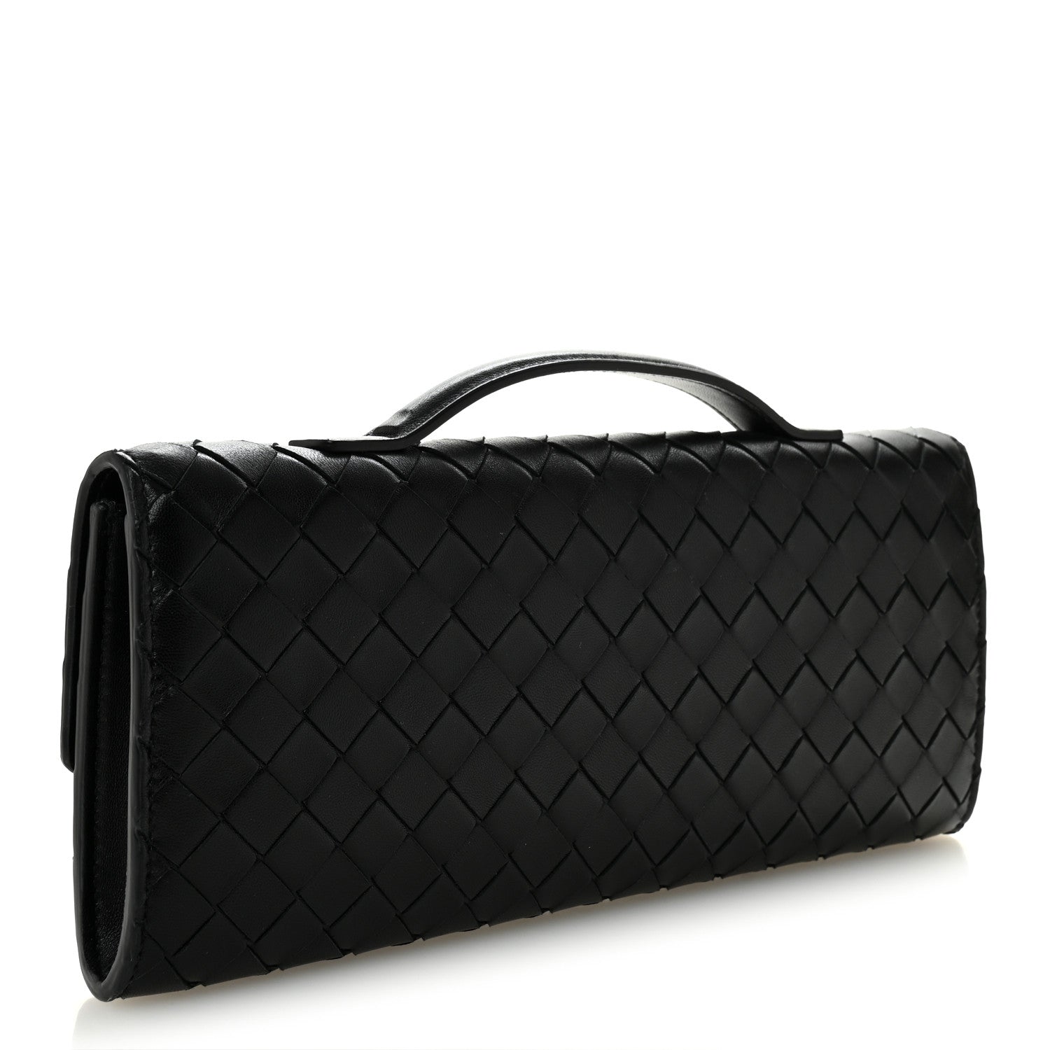 Bottega Veneta Nappa Intrecciato Long Andiamo Top Handle Clutch Black 3 of 7