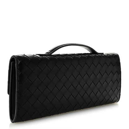 Bottega Veneta Nappa Intrecciato Long Andiamo Top Handle Clutch Black 3 of 7