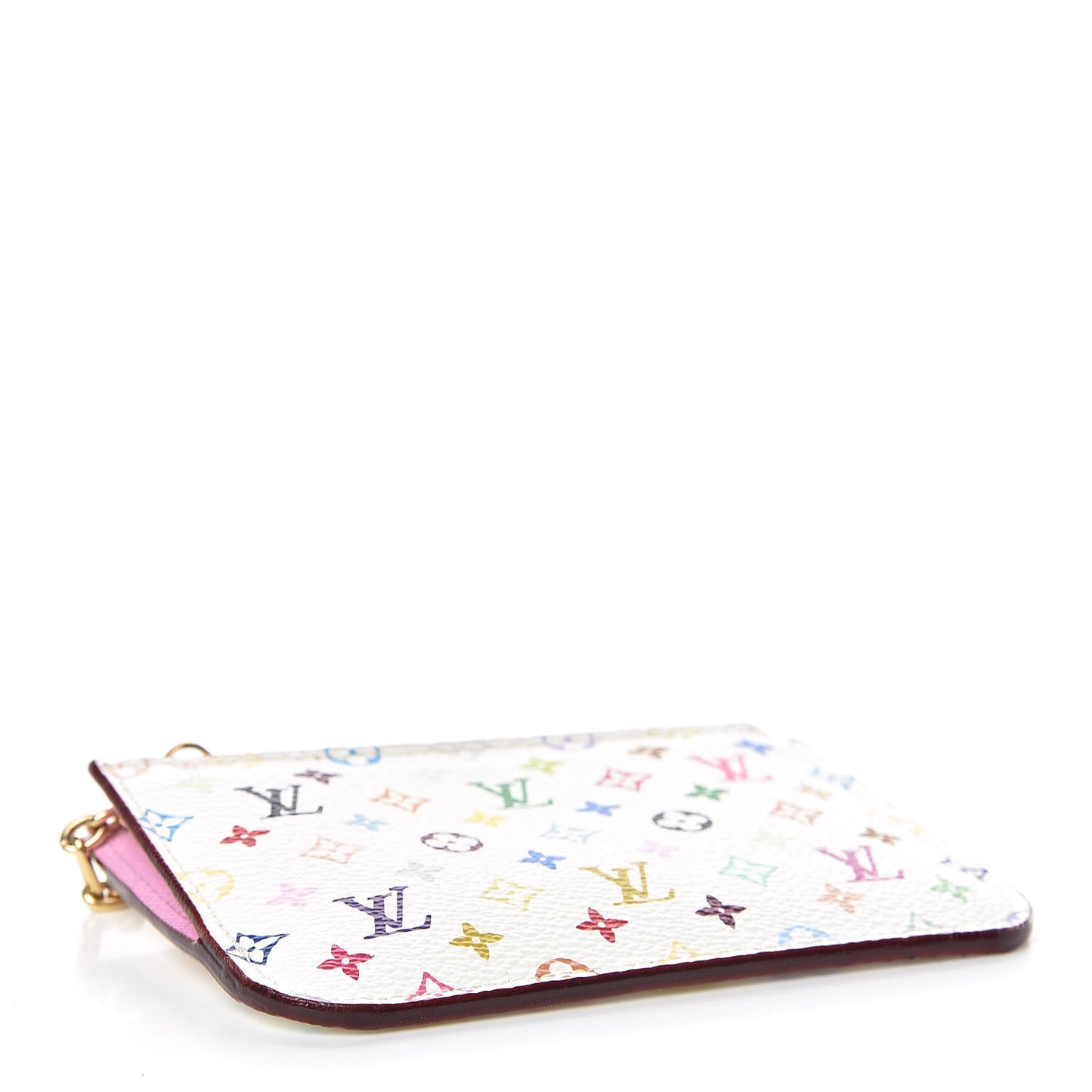 Monogram Multicolor Key Pouch White Litchi