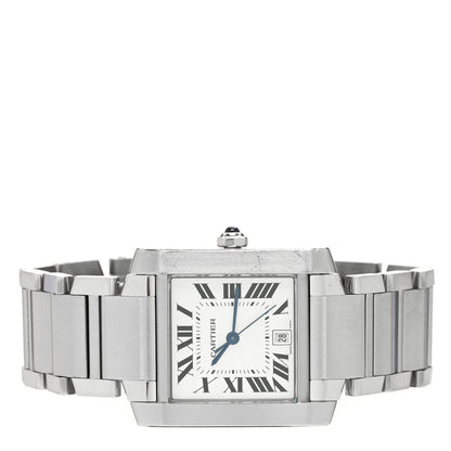 Cartier Stainless Steel 28mm Tank Francaise Automatic Watch 2 of 5
