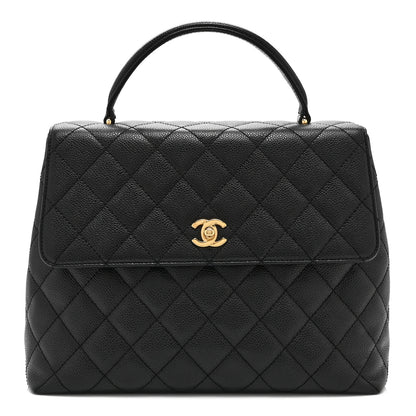 Chanel Caviar Quilted Jumbo Kelly Flap Black 1 of 10
