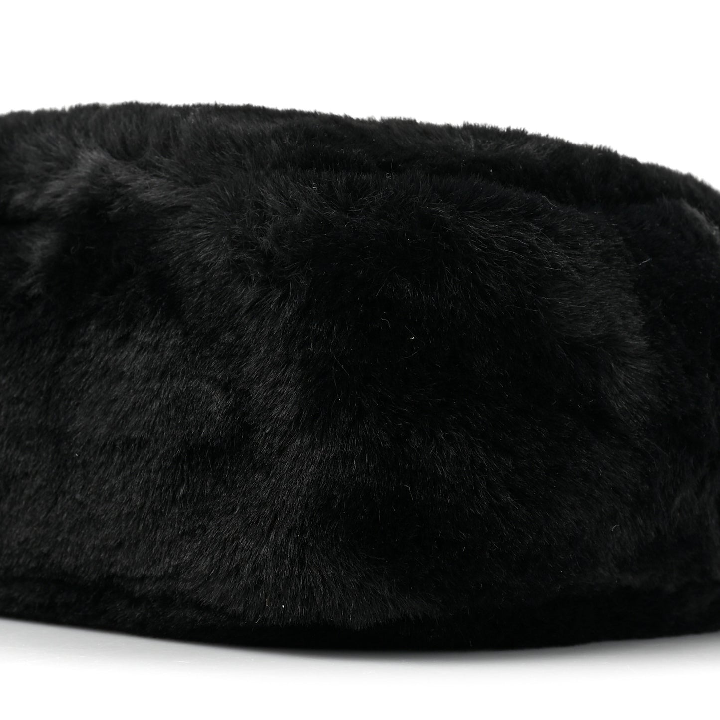 Faux Fur Plush Snapshot Camera Bag Black