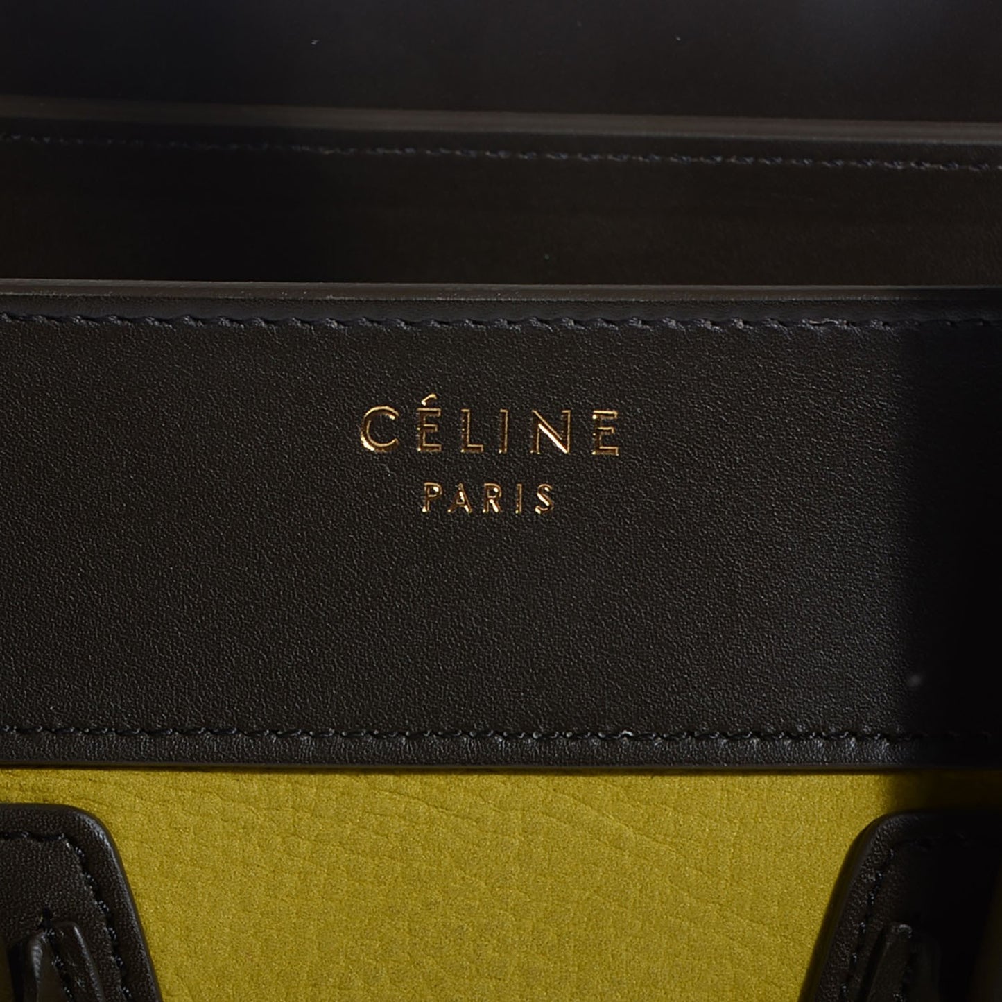 Nubuck Smooth Calfskin Mini Tri-Color Luggage Chartreuse