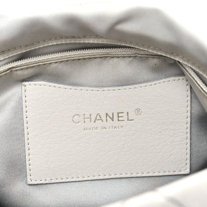 Chanel Glazed Calfskin XL On The Road Flap Light Grey 6 of 14
