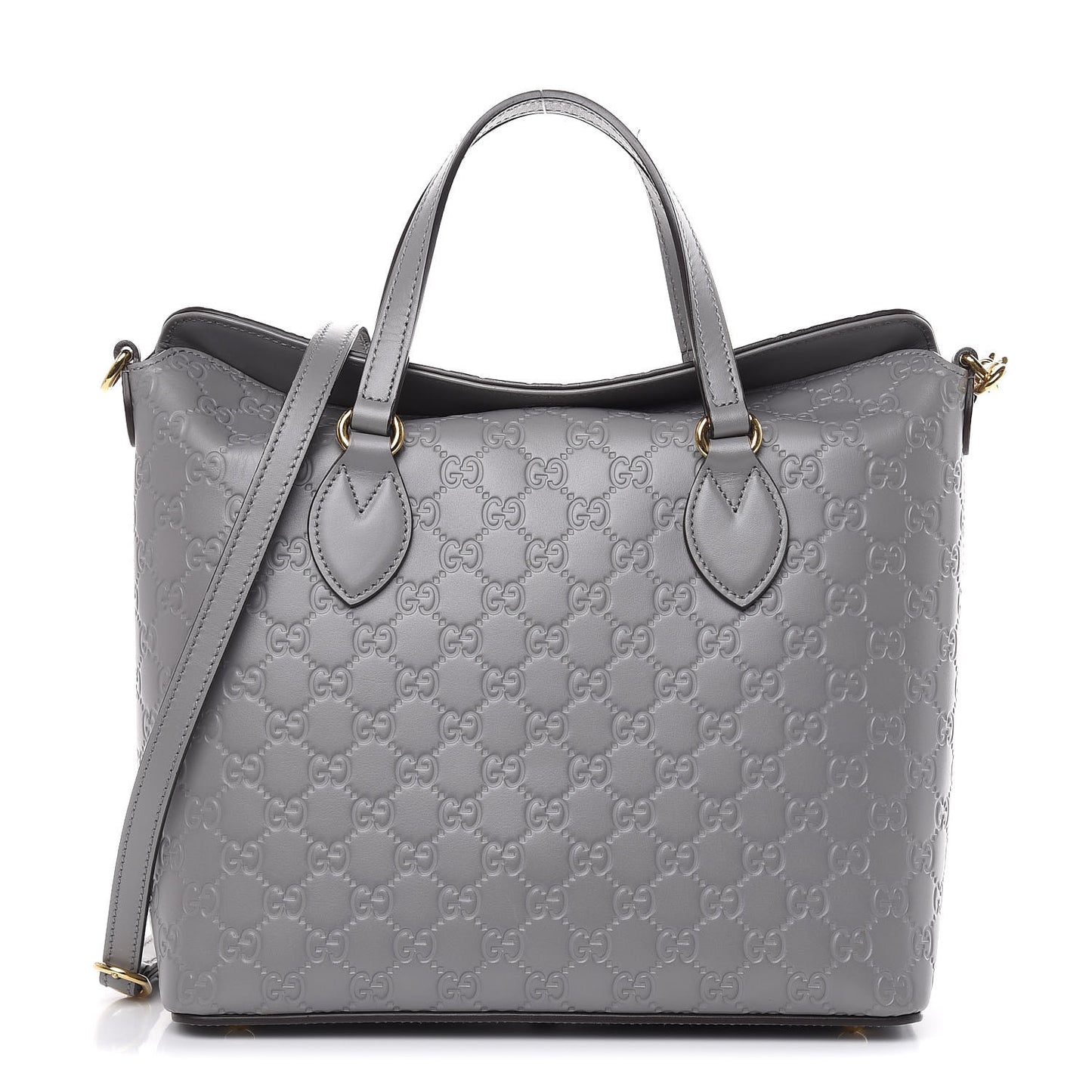 Guccissima Linea A Foldover Tote Storm Grey