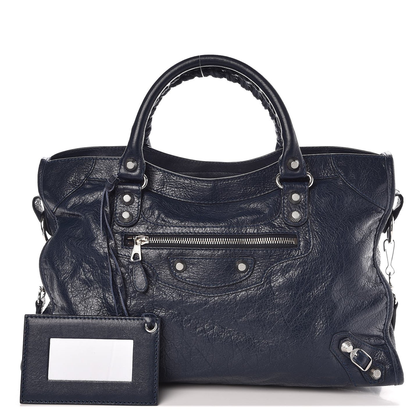 Agneau Giant 12 Silver Hardware City Bleu Obscur