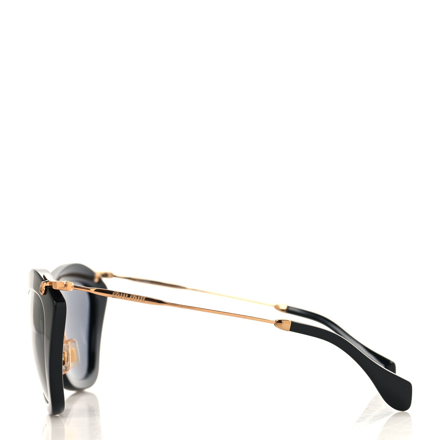 Miu Miu Acetate Metal Cat Eye Sunglasses SMU10N Black 3 of 7