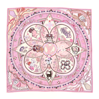 Louis Vuitton Silk Superstition LV Square Scarf Rose Clair 1 of 4