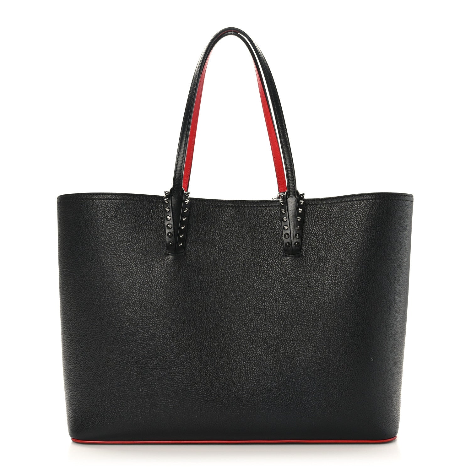 Christian Louboutin Calfskin Spikes East West Cabata Tote Black 1 of 10