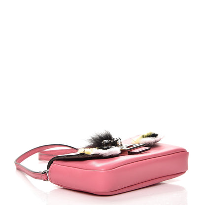 Fendi Nappa Rabbit Fox Fur Micro Buggie Baguette Rosa Fluo Multicolor 4 of 7