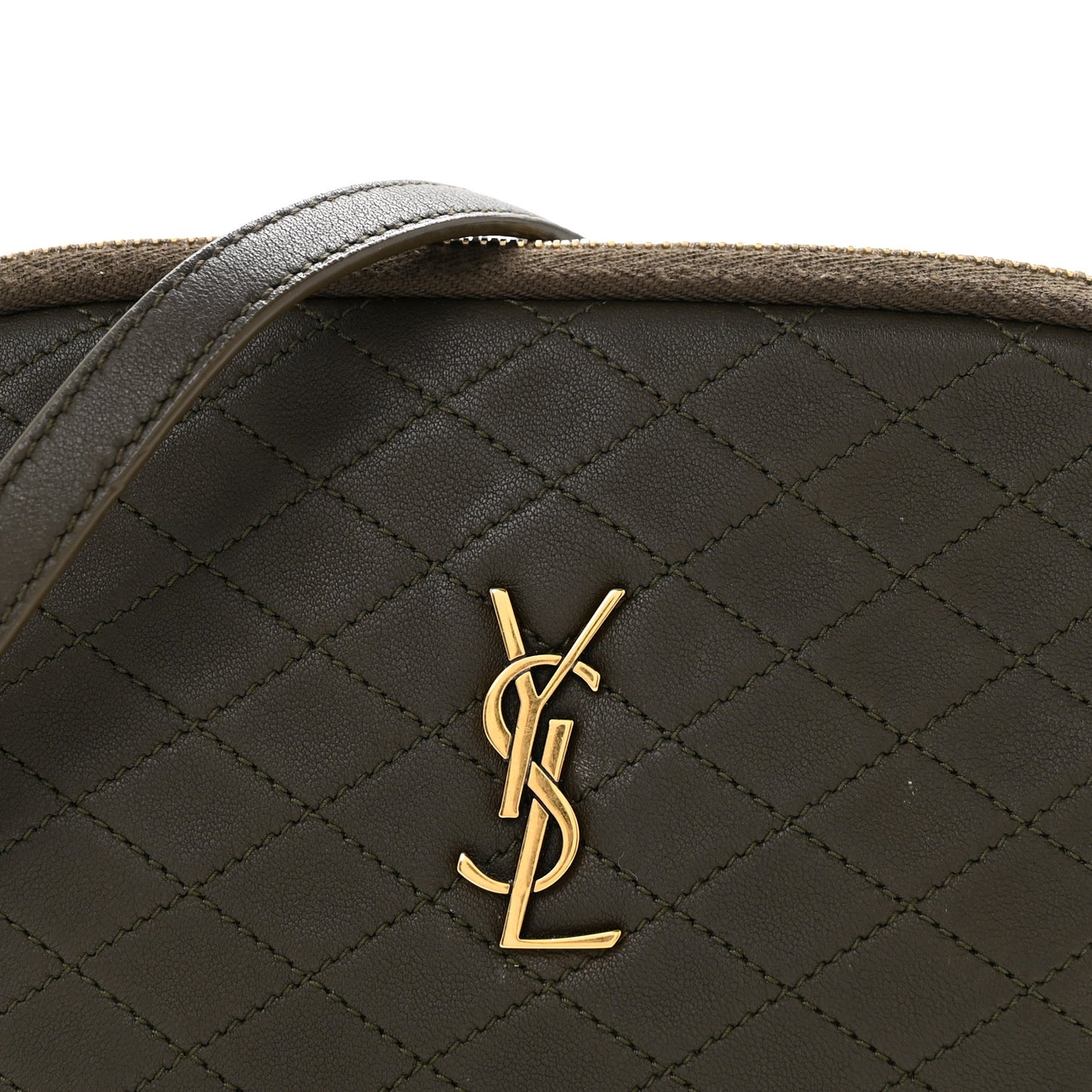 Lambskin Quilted Gaby Zipped Pouch