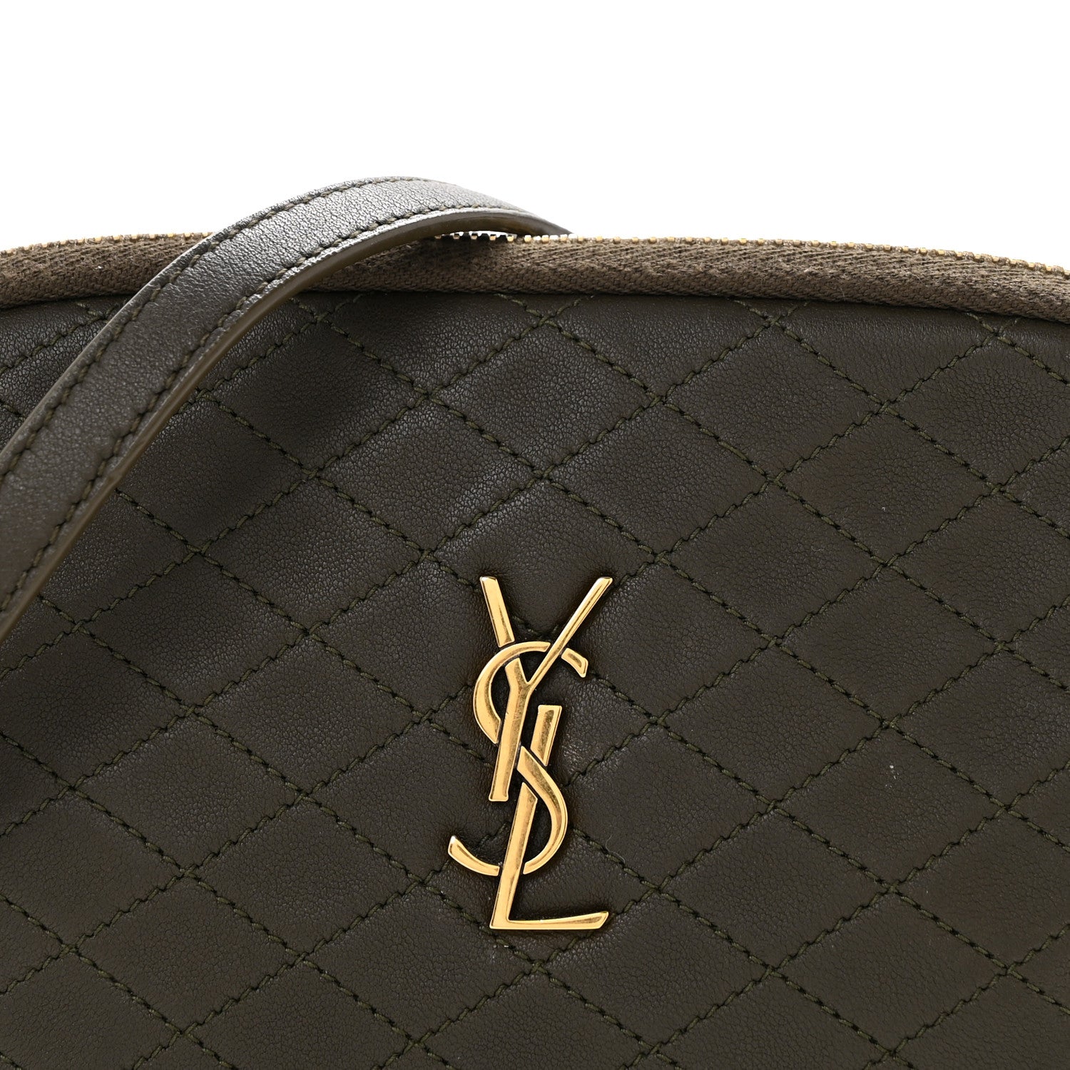 Saint Laurent Lambskin Quilted Gaby Zipped Pouch 7 of 14