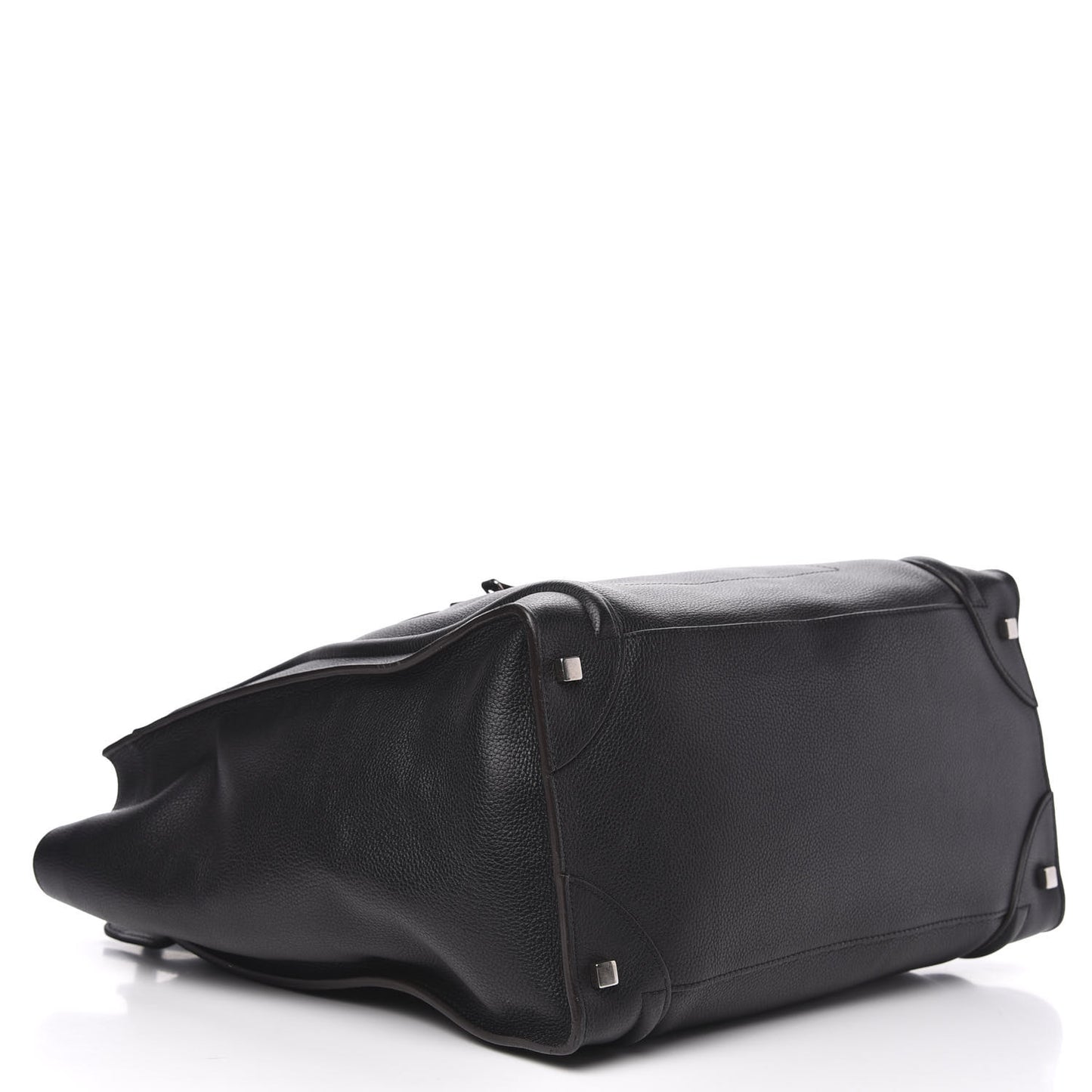 Drummed Calfskin Medium Luggage Black