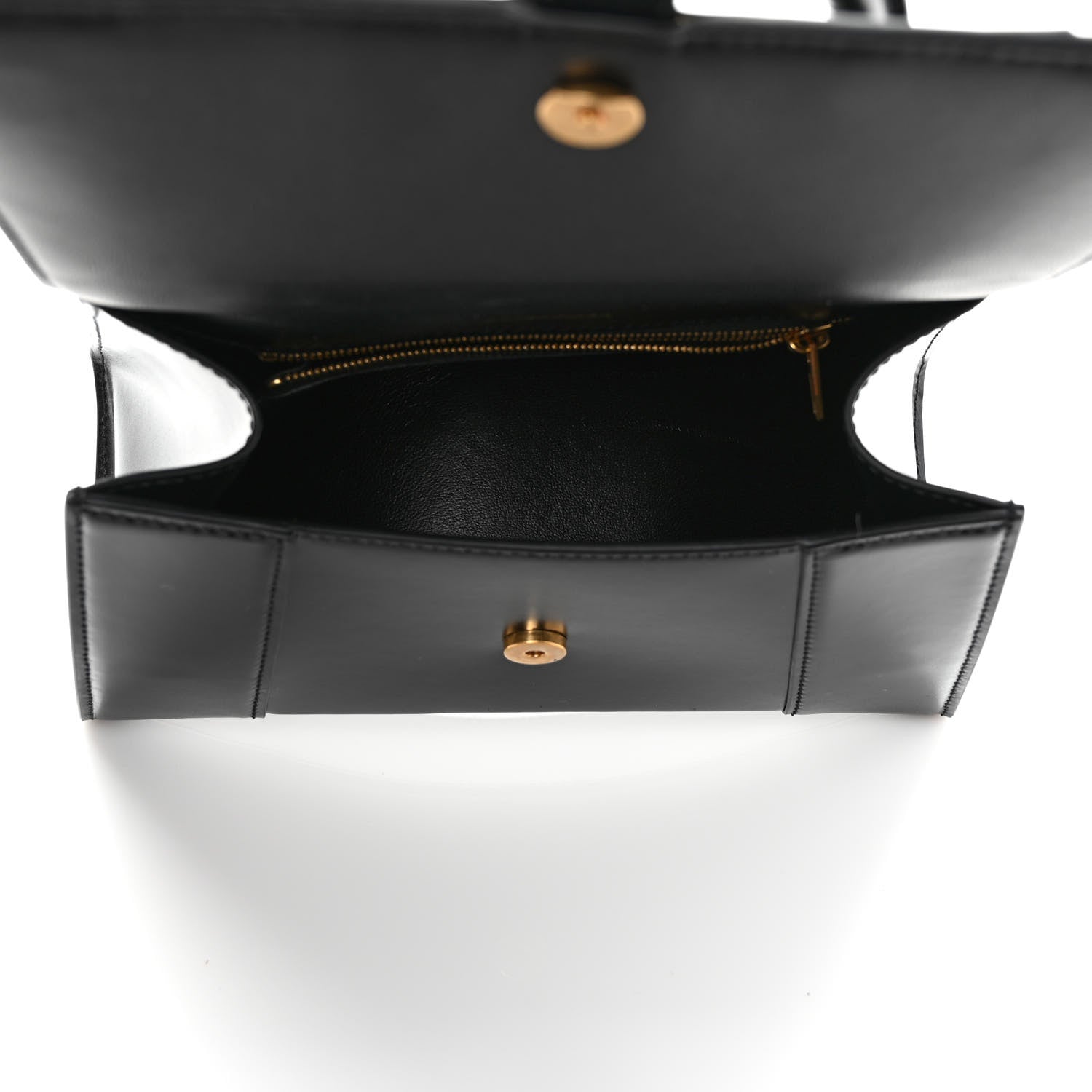Balenciaga Shiny Box Calfskin Small Hourglass Top Handle Bag Black 5 of 8