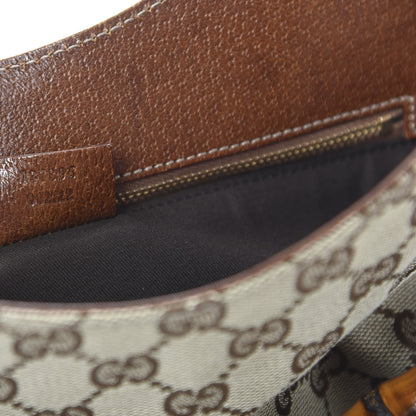 Gucci Monogram Bamboo Handle Bag Brown 9 of 10