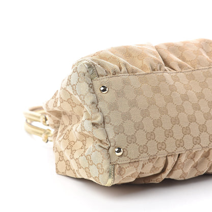 Gucci Monogram Large D Gold Hobo Metallic Gold 7 of 8