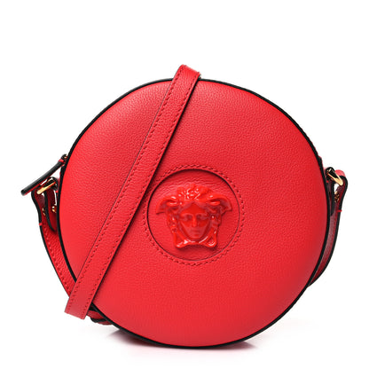 Versace Calfskin La Medusa Round Camera Bag Red 1 of 9